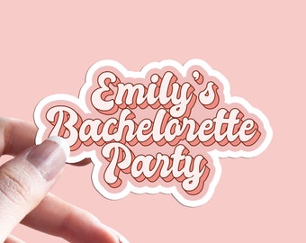 Bachelorette Party Stickers Custom Sticker Wedding Bride Bridesmaid Waterproof Vinyl Personalized Bach decor Favors Gifts