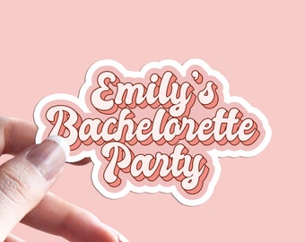 Custom Bachelorette Party Stickers: Waterproof Vinyl Favors