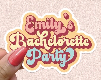 Bachelorette Party Stickers Custom Sticker Wedding Bride Bridesmaid Waterproof Vinyl Personalized Favors Gifts