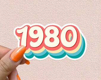 80 - 1980 Retro Tri- Line Decal Decoration Bubble-free Vinyl Stickers ...