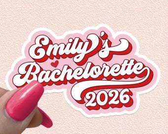 Bachelorette Party Stickers Custom Sticker Wedding Bride Bridesmaid Waterproof Vinyl Personalized Favors Gifts