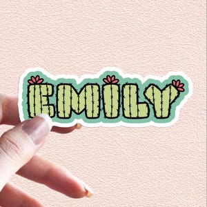 Cactus Succulent Custom Sticker Name Desert Plant Stickers Cacti Nature Waterproof Vinyl Decal Personalized Gifts