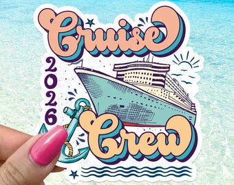 Cruise 2026 Sticker Travel Gift Waterproof Vinyl Decal Ship