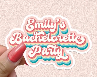 Bachelorette Party Stickers Custom Sticker Wedding Bride Bridesmaid Waterproof Vinyl Personalized Favors Gifts