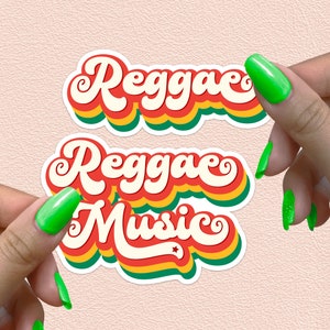 Reggae Sticker Jamaica Music Musical Waterproof Vinyl Stickers Musician gift