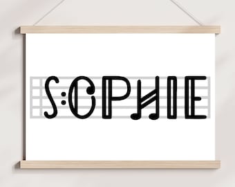 Custom Music Name Poster: Personalized Musician Gift, Unframed