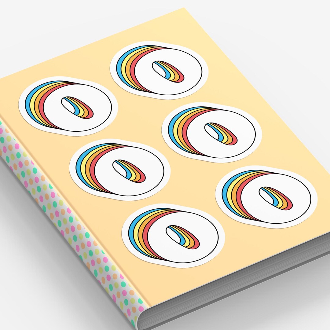 Letter O Sticker Sheet: Waterproof Vinyl Initial Monogram Decal Retro ...