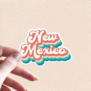 New Mexico Sticker Retro Rainbow State Decal United States Waterproof Vinyl Stickers