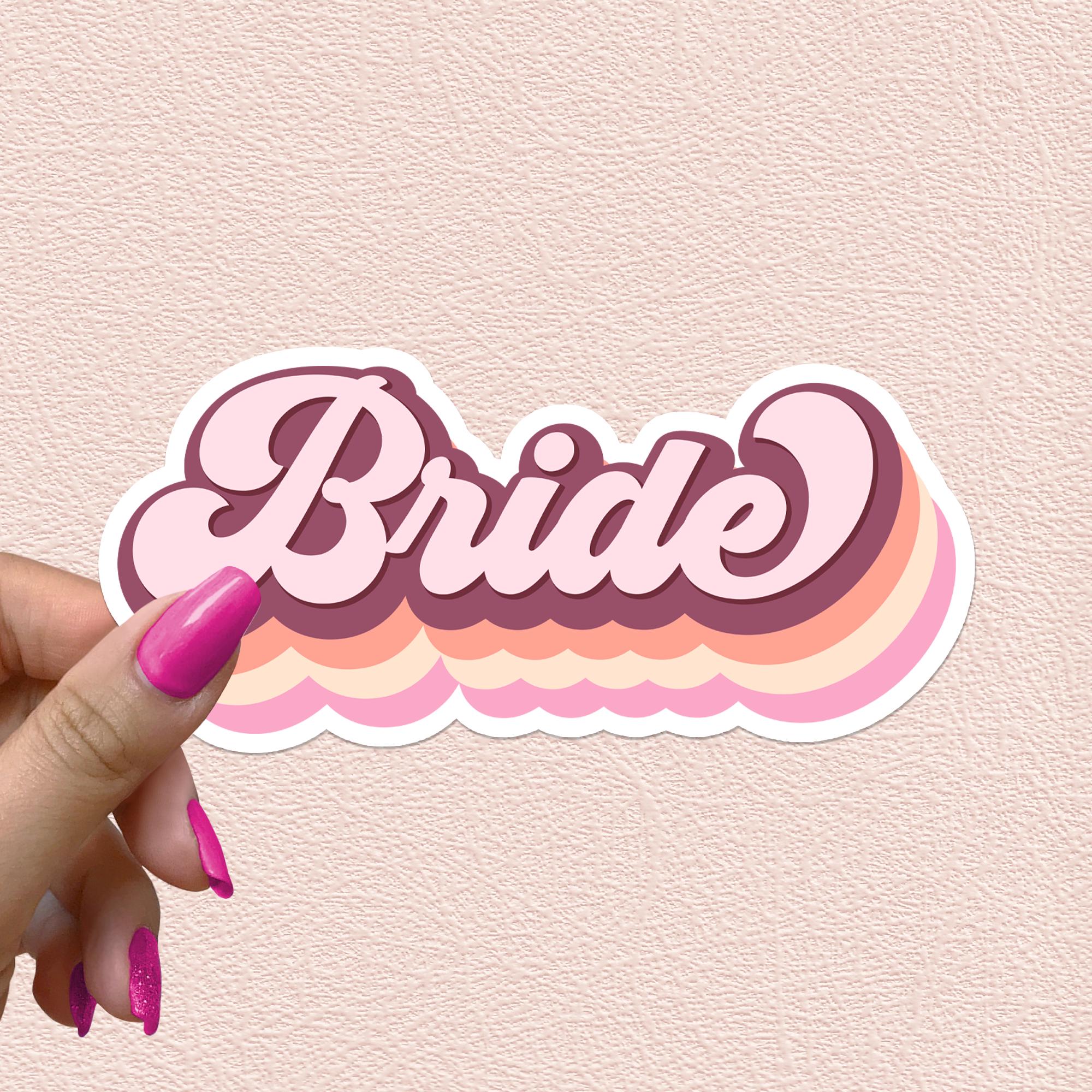 Bride Sticker Wedding Mrs Bachelorette Party Waterproof Vinyl Stickers ...
