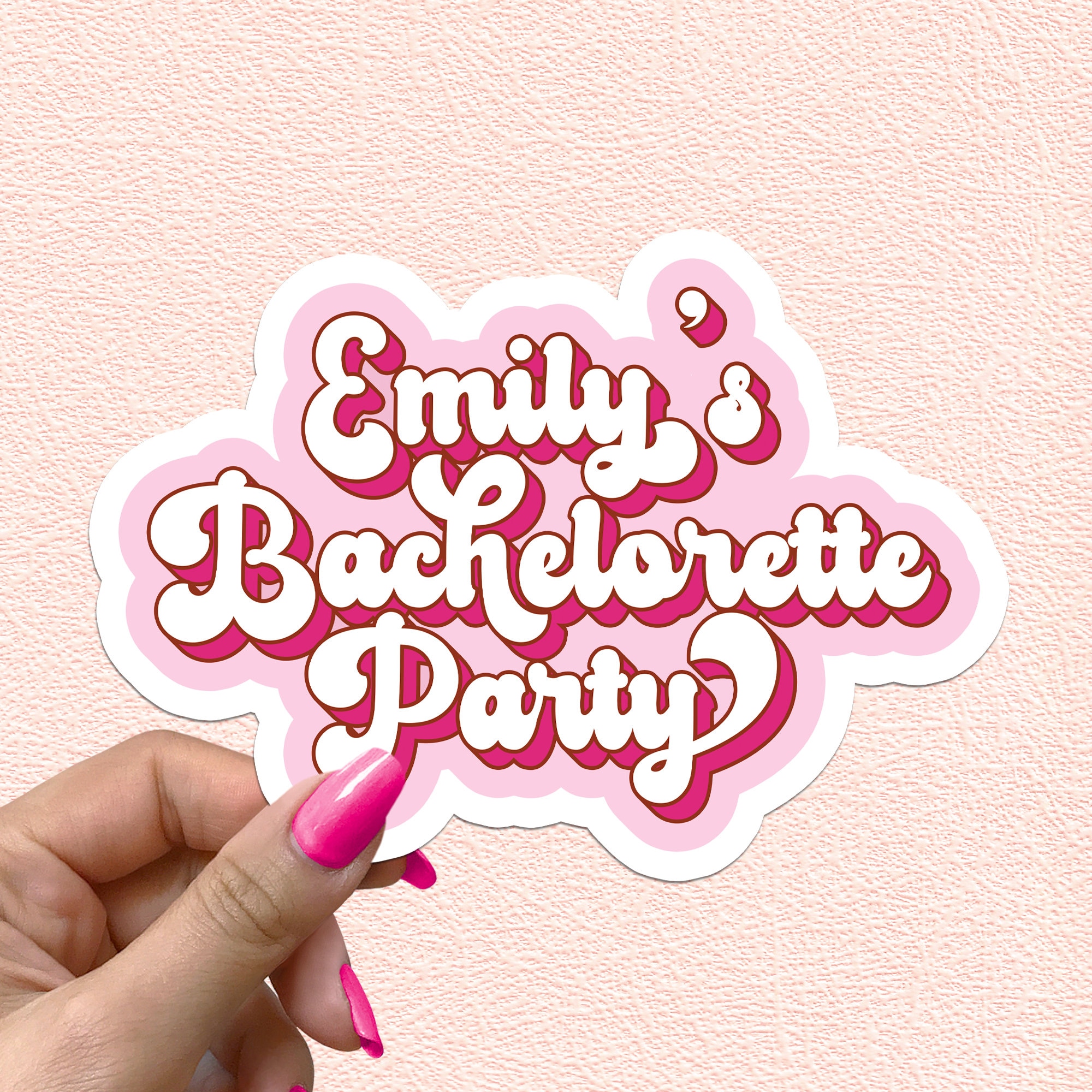 Bachelorette Party Stickers Bach Custom Sticker Wedding Bride Bridesmaid Waterproof Vinyl Personalized Favors Bridal Gifts