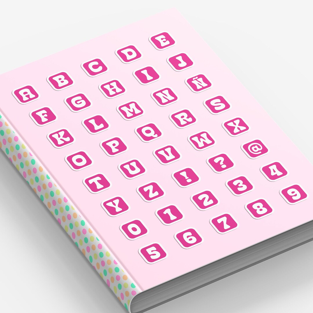 Alphabet Sticker Sheet Mini Letters Small Decal Scrabooking Set - Etsy