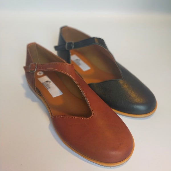 Chaussures découpées ARTISAN en édition limitée, chaussures Eden, fabriquées en Afrique du Sud, femme, cuir véritable, 2 couleurs
