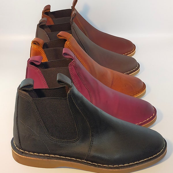 Bottines Chelsea ARTISAN, Eden Footwear, fabriquées en Afrique du Sud, unisexe, cuir véritable, 5 couleurs