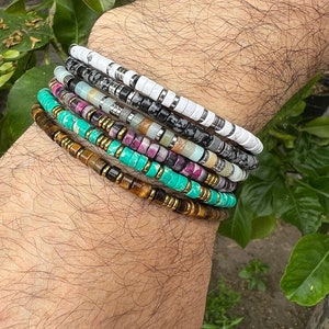 Unisex beaded bracelet, multicolor bracelet, blue bracelet, white bracelet, gift for him, gift for her, pucca bracelet, handmade bracelets