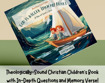 Christelijk kinderboek | God is groter dan mijn angsten | Theologisch verantwoord boek | Thuisschoolboek | Verhalenboek met bijbelthema