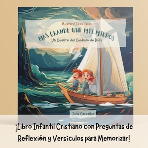 Libro Cristiano Para Niños / Más Grande Que Mis Miedos / Historias de Jesús / Libro Homeschool / Libro Temática Bíblica
