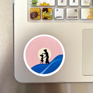 Tanz auf den Wellen mit Jesus | Glaube Aufkleber | Christliche Aufkleber | Anbetungs-Aufkleber | Ocean Aufkleber | Laptop & Wasserflasche Aufkleber