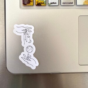 The Hands of the Creator | God Created The Earth | Faith Sticker | Christian Sticker | Laptop & Water Bottle Sticker | Creation