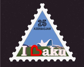Azerbaijan Pride Flag Decal Sticker - Two 3" Full Color Vinyl Stickers For Car, Laptop, Wall, Bumper - View #13