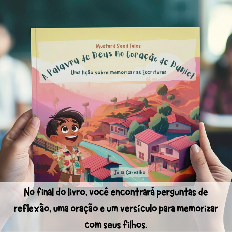 no final do livro, voce encontrara perguntas de reflexao, uma oracao, e um versiculo para memorizar com seus filhos