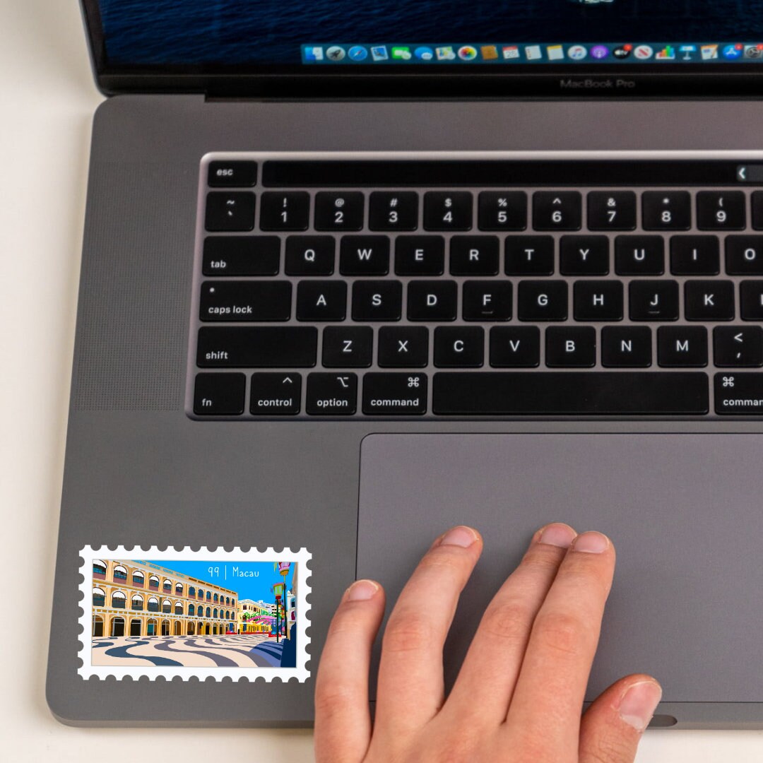Macau Travel Stamp Sticker | Macao, China, Senado Square, Las Vegas of ...