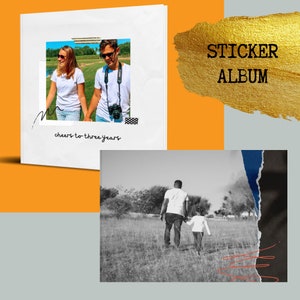 Álbum de pegatinas / Álbum de recortes personalizado / Regalo interactivo / Aniversario, boda, cumpleaños, graduación, simplemente porque sí, regalo de recuperación / Imágenes
