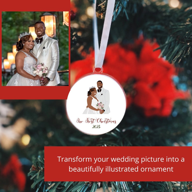 2024 Personalized Wedding Picture Christmas Ornament Custom Digital