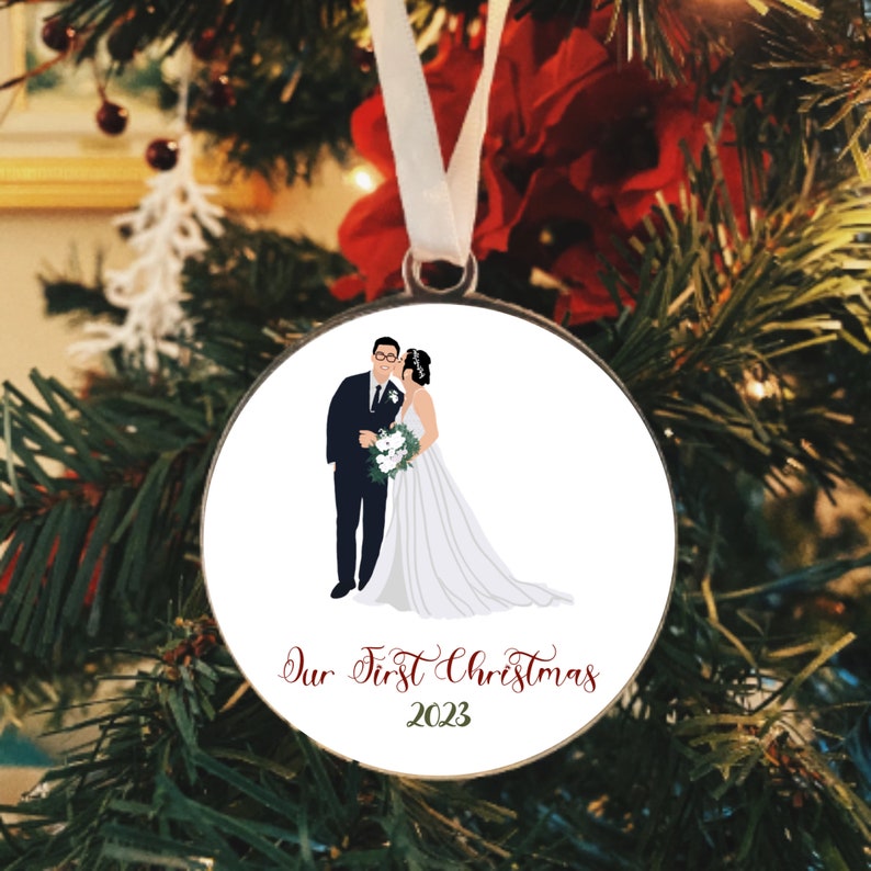 2024 Personalized Wedding Picture Christmas Ornament Custom Digital