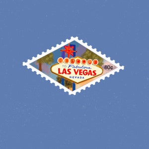 Nevada Travel Stamp Sticker | Las Vegas, Sin City, Welcome To, what happens in Vegas | Destination Vacation Decal| Suitcase Laptop Scrapbook