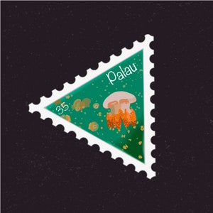 Palau Travel Stamp Sticker | Jellyfish Lake, Ngardmau Falls, Micronesia,  Koror | Destination Vacation Decal | Suitcase, Laptop, Scrapbook