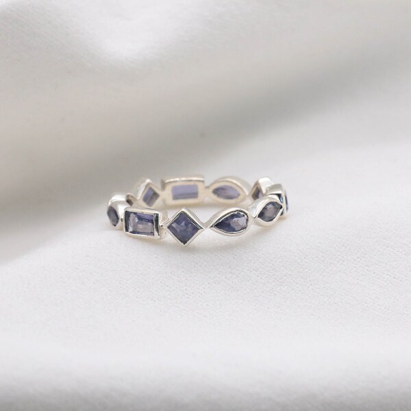 Blue Iolite Ring | 925 Sterling Silver Blue Iolite Ring | Statement Ring | Gemstone Ring