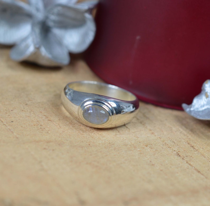 Labradorite Black Moonstone Handmade Ring Labradorite 925 Sterling Silver Ring Gemstone Jewelry