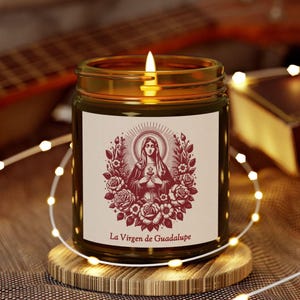 Our Lady of Guadalupe Mexican Candles, La Virgen de Guadalupe, Day of the Dead, Blessed Virgin Mary, Catholic Religious Prayer Candles Gifts