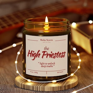 The High Priestess Tarot Card Scented Candles, Major Arcana Trump Tarot Decks, Tarot Psychic Reading Gifts, Tarot Reader Prayer Candles