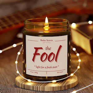 The Fool Tarot Card Scented Candles, Major Arcana Trump Tarot Decks, Tarot Reading Journal Gifts Ideas, Tarot Reader Decorative Fall Candles