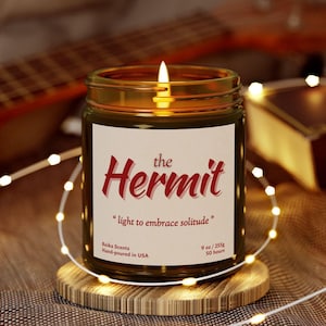 The Hermit Tarot Card Scented Candles, Major Arcana Trump Tarot Decks, Tarot Psychic Reading Journal Gifts Idea, Tarot Reader Prayer Candles