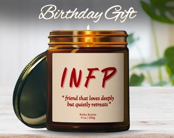 INFP MBTI Birthday Candle, Funny Infp Introverts Best Friends Humor Gifts Ideas, Cute Sarcastic Myers Briggs Personality Friendship Presents