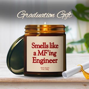 Funny Engineer Graduation Candle, New Future Civil Mechanical Electrical Chemical Engineer, Engineering Humor Major Graduate Gag Gifts Ideas