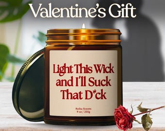 Vela divertida de San Valentín, regalos de broma de cumpleaños para el esposo, regalos de aniversario para el novio, regalo travieso para parejas de la esposa y la novia.