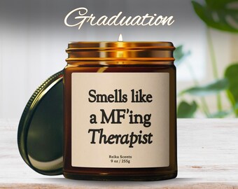 Funny Therapist Graduate Candles, Graduation Gifts for New Therapists Counselor Psychologist, Psychology Major Graduate Gifts Ideas Presents