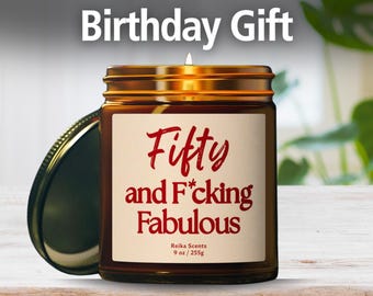 50th Birthday Funny Gifts Candle, Milestone Gifts for Fifty 50 Years Old Birthday, Gag Gifts for Best Friend Fiftieth Birthday Party Present