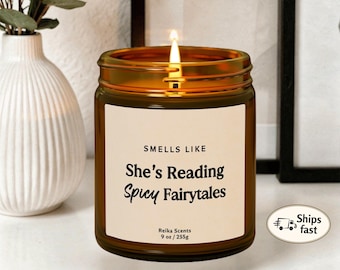 Spicy Fairytales Readers Candle, Dark Romance Smut Fantasy Book Lover Club Blind Date with a Book Gifts, Bookish Gifts for Booktok Bookworms