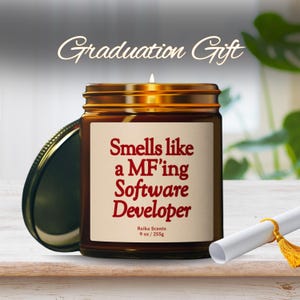 Vela divertida para desarrollador de software, regalos de graduación para futuros programadores de aplicaciones, ideas de bromas para graduados con humor sobre programación y codificación.