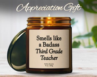Leraar 3e leerjaar Waardering Dag Cadeaus Kaarsen, grappig Kaarsen, grappig Elementary Homeroom Basisschool Teacher's Day Geschenken Doos Ideeën Verjaardagscadeautjes