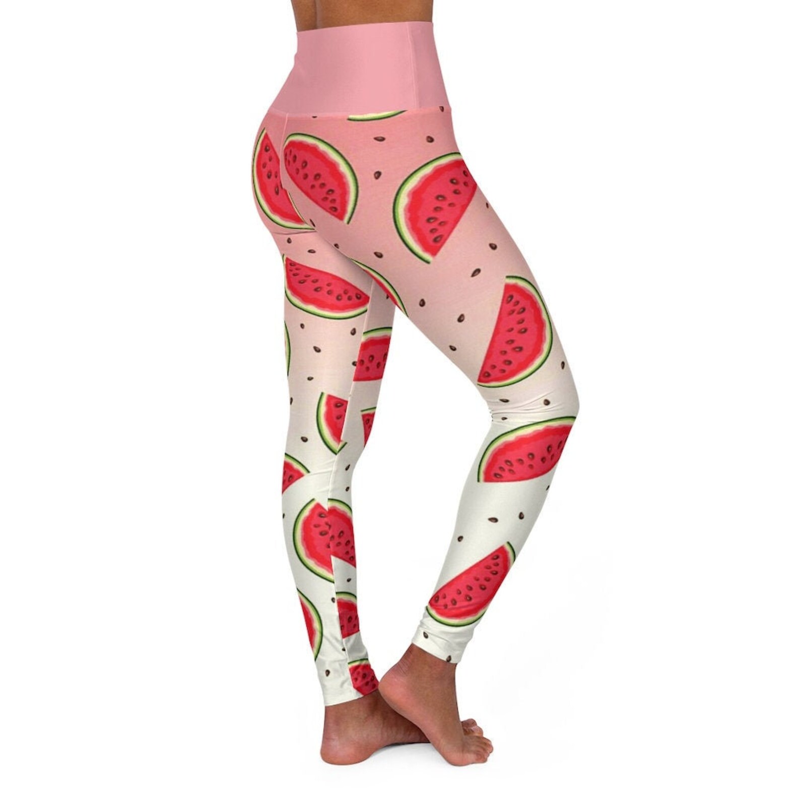 Watermelon Summer Leggings Watermelon Design Womens Yoga - Etsy