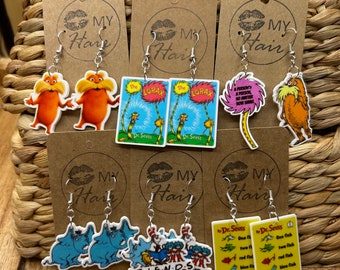 Dr Rhyme Books Earrings