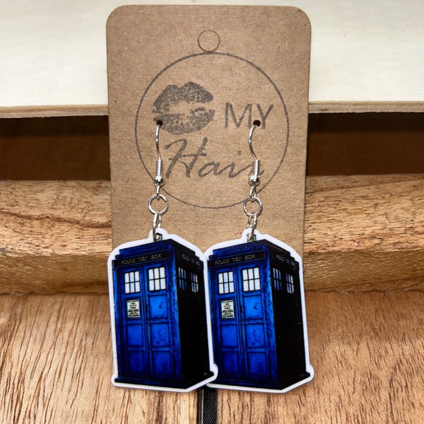 Tardis Earrings