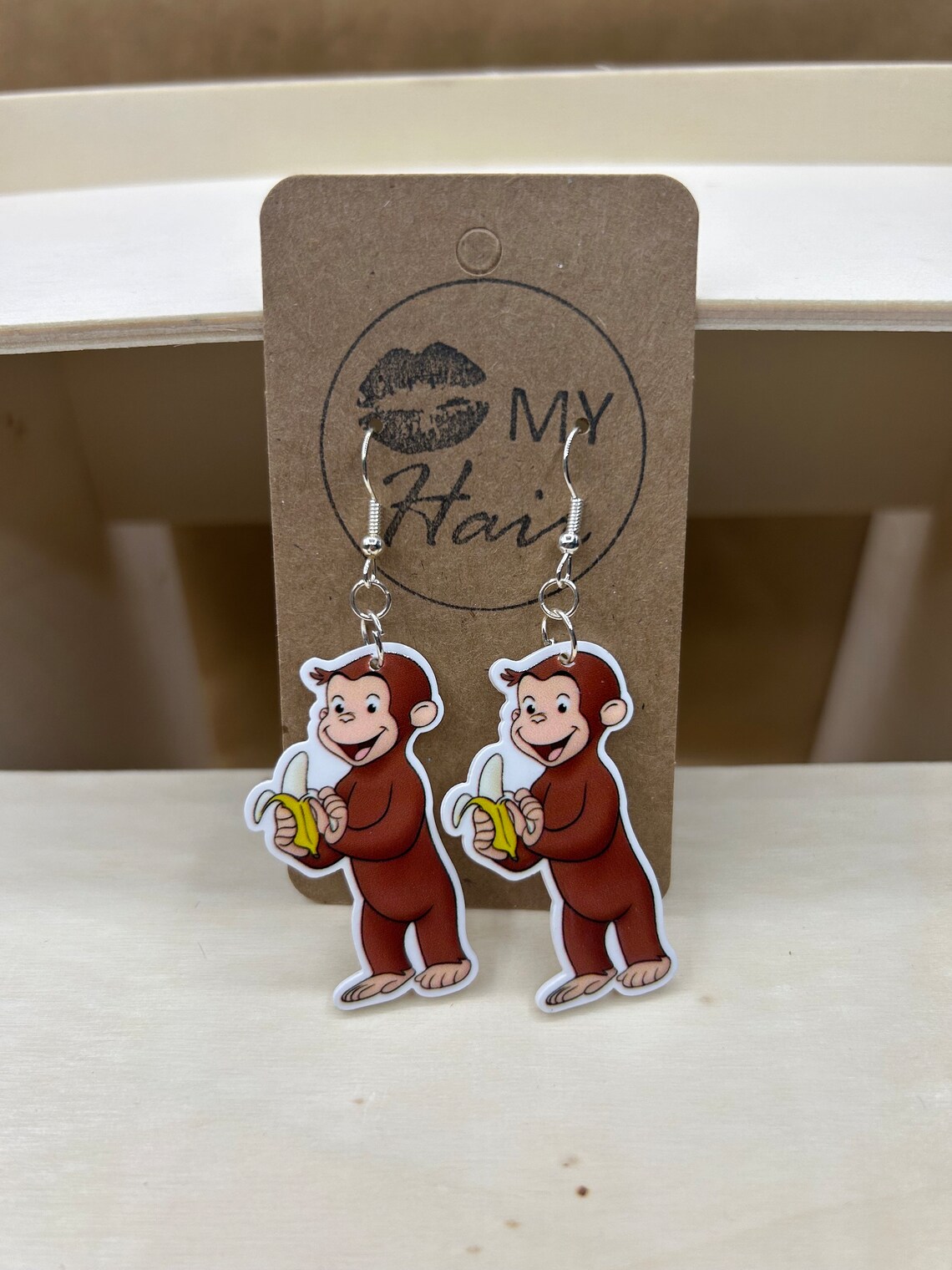 Curious George Earrings - Etsy
