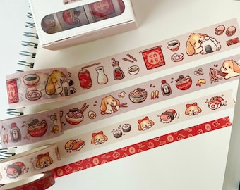 Japanese Food Washi Tape Set (4 Tapes in 1 Box) | by Yo.Doggies