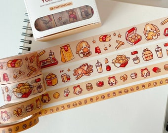 Fast Food Chain Washi Tape Set (4 Tapes in 1 Box) | by Yo.Doggies